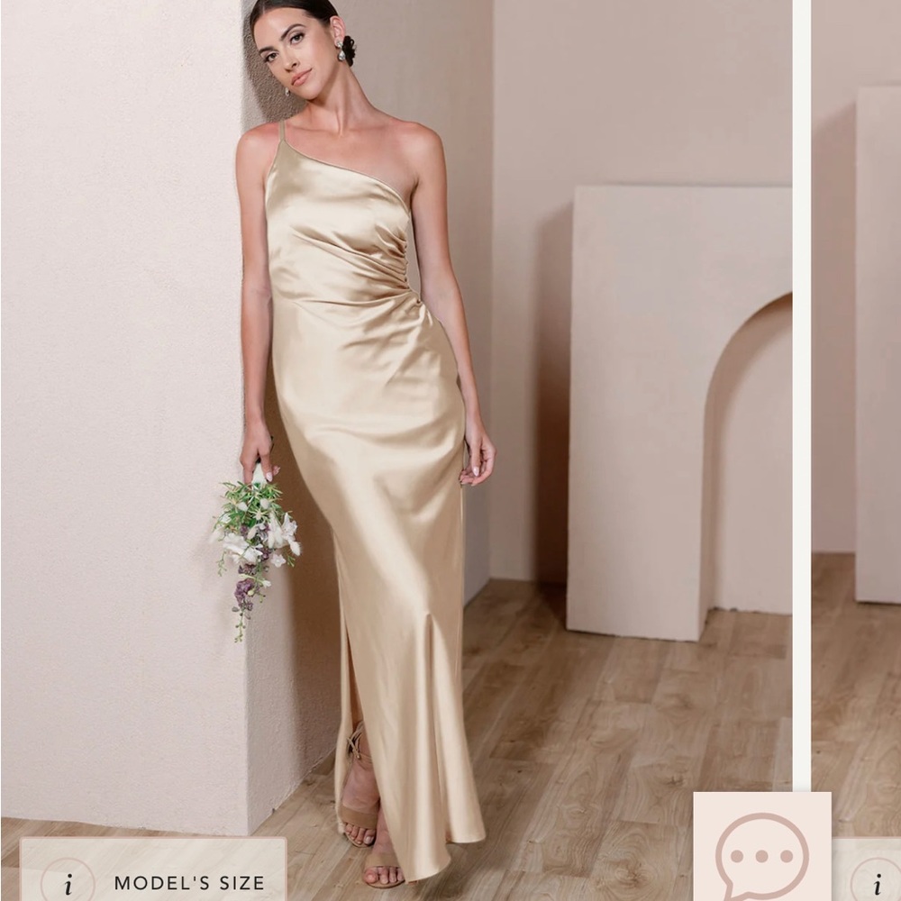 Revelry Jade Dress in Gold Champagne 702